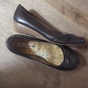 Brown wedges American Eagle